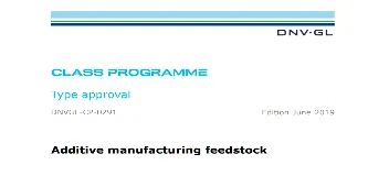 Class Programme (CP) - Additive manufacturing feedstock