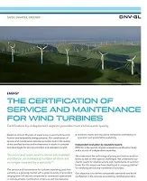 The certification of service and maintenance for wind turbines