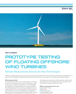 Prototype testing of floating offshore wind turbines