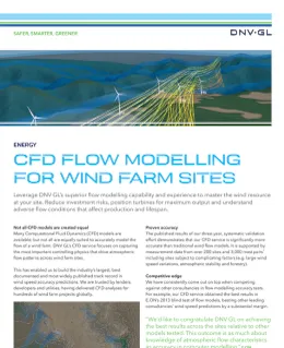 CFD flow modelling for wind farm sites