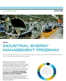 Industrial energy management program