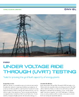 Under voltage ride through testing flyer