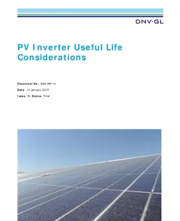 PV inverter useful life considerations