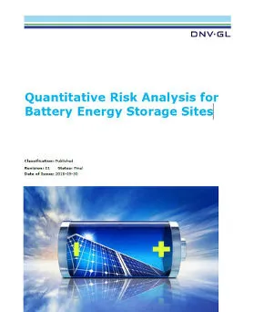 Quantitative risk analysis for battery energy storage sites