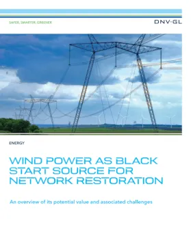 Wind power as black start source
