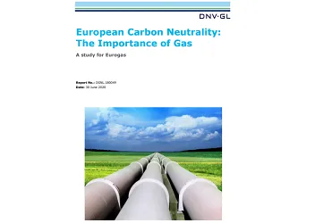 European Carbon Neutrality: The Importance of Gas