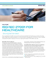 ISO/IEC 27001 for healthcare flyer