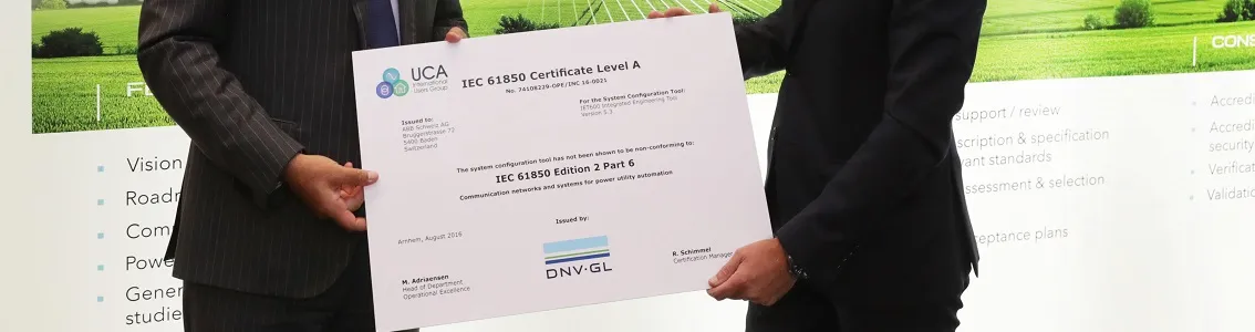 IEC 61850 certificate for ABB