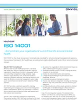 ISO 14001 for healthcare flyer
