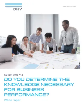 Do you determine the knowledge necessary for business performance?