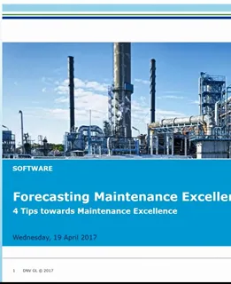 Forecasting maintenance excellence