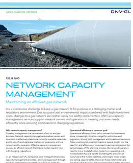 Gas network capacity management