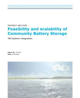 Feasibility and scalability of community battery storage
