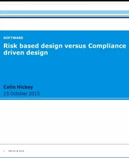 Webinar: Risk based design vs compliance driven design