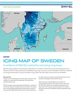 Icing map of Sweden