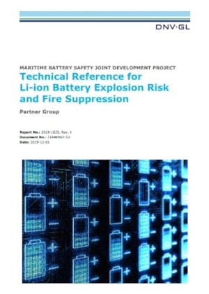 Technical Reference for Li-ion Battery Explosion Risk and Fire Suppression - DNV GL Maritime