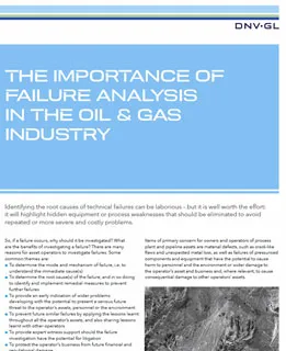 The importance of failure analysis in the oil and gas industry