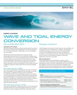 Wave Energy Conversion course